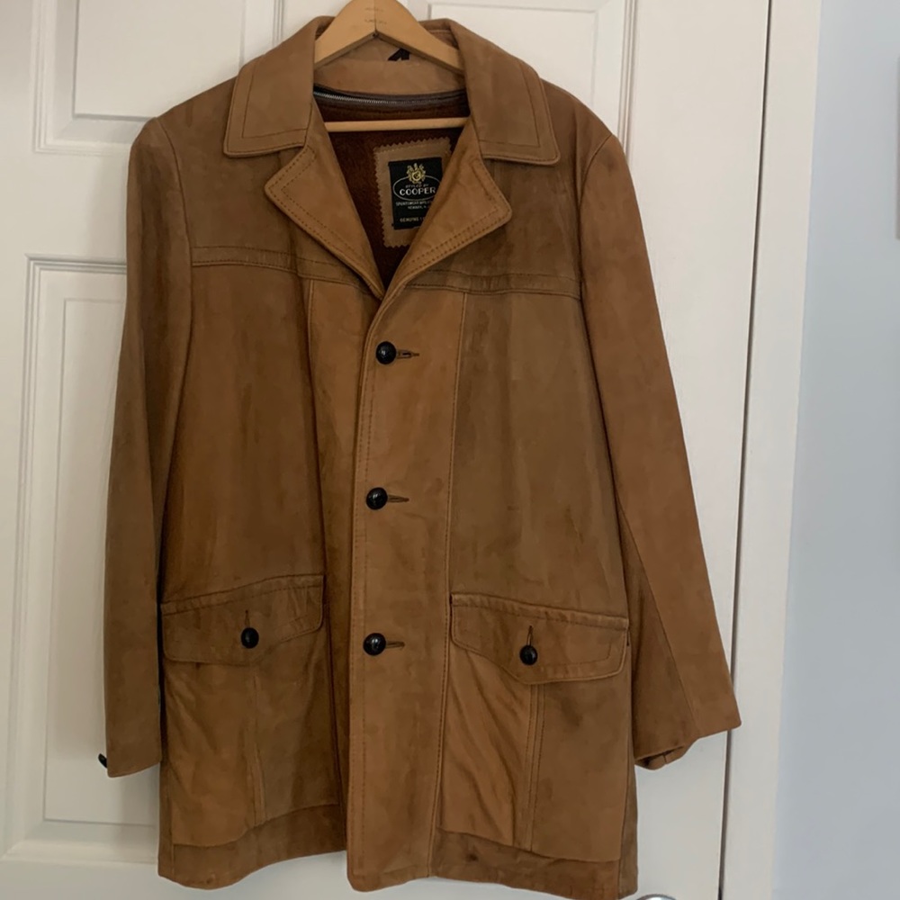 VINTAGE COOPER Zip in lining Overcoat Camel szM great condition